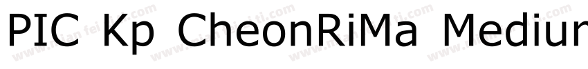 PIC Kp CheonRiMa Medium Kp 97KPS字体转换